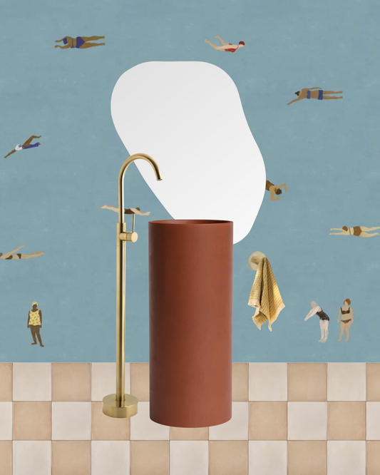Coastal Maximalism Bathroom 01